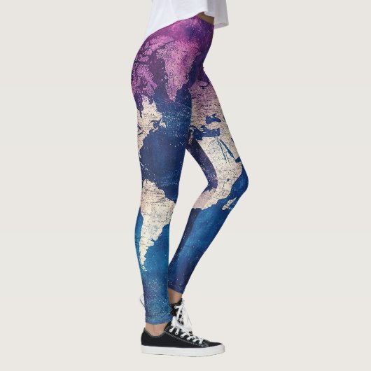 hemelse Wereldkaart (4) Leggings (Rechts)