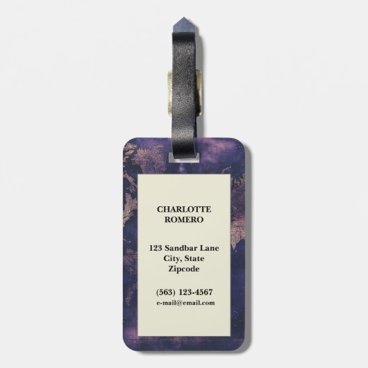  Hemelse Wereldkaart (9) Bagagelabel (Achterkant verticaal)