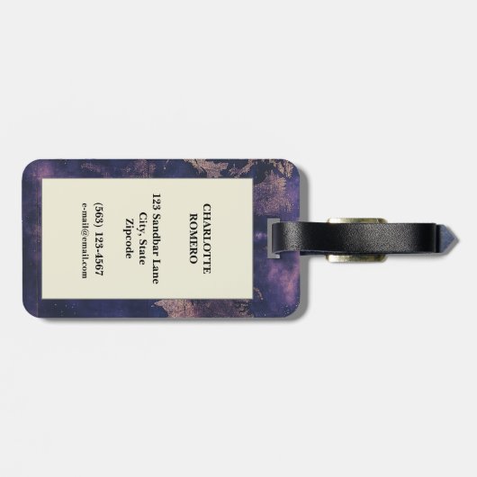 Hemelse Wereldkaart (9) Bagagelabel (Achterkant horizontaal)