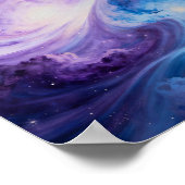 Hemelse Wervelwind: Indigo en Amethist Poster (Hoek)