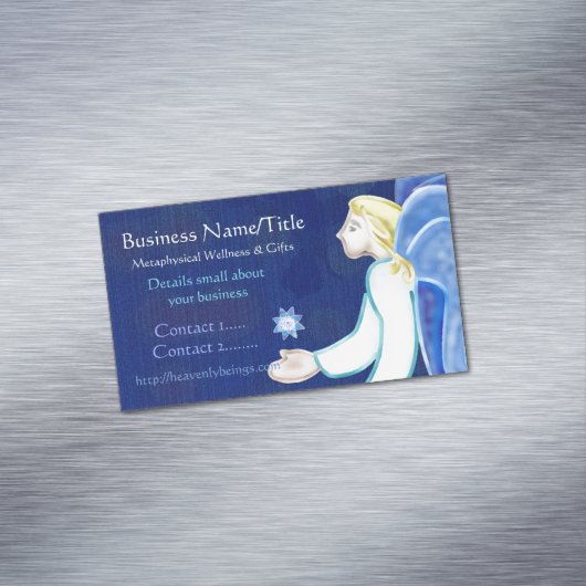 Hemelse Wezens Angel Folk Art MEDIUM LICHTWERKER Magnetisch Visitekaartje (Voorbeeld)