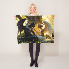Hemelse wezens engel demon fantasie fleece deken