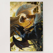 Hemelse wezens engel demon fantasie legpuzzel (Verticaal)