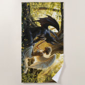 Hemelse wezens engel demon fantasie strandlaken (Voorkant)