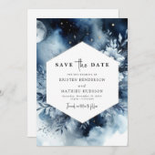 Hemelse Whimsy Maanverlichte bruiloft Save The Date (Voorkant / Achterkant)