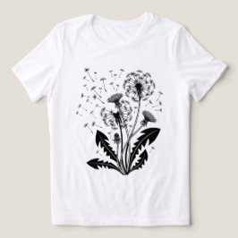 Hemelse Wind Paardenbloem Dames Grafische T‑Shirt Tri-Blend Shirt