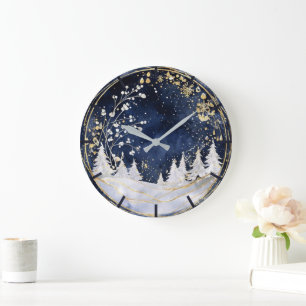 Hemelse Winter Elegantie Grote Klok