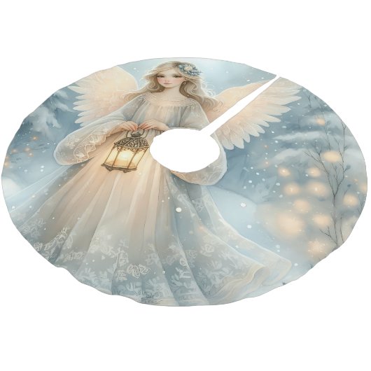 Hemelse Winter Engel Lantaarn van Genade Kerstboom Rok (Gekanteld)
