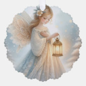 Hemelse Winter Engel Lantaarn van Troost Ornament Kaart (Voorkant)