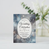 Hemelse Winter Midnight Sparkle Kaart (Staand voorkant)