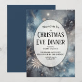 Hemelse Winter Midnight Sparkle Kerstavond Kaart (Voorkant / Achterkant)