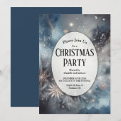 Hemelse Winter Midnight Sparkle Kerstfeest Kaart (Voorkant / Achterkant)