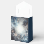 Hemelse Winter Midnight Sparkle Wedding Bedankdoosjes (Geopend)