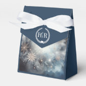Hemelse Winter Midnight Sparkle Wedding Bedankdoosjes (Voorkant Zijde)