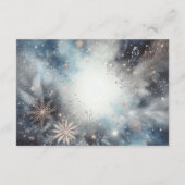 Hemelse Winter Midnight Sparkle Wedding Informatiekaartje (Achterkant)