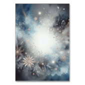 Hemelse Winter Midnight Sparkle Wedding Kaart (Achterkant)