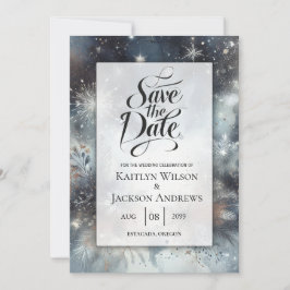 Hemelse Winter Midnight Sparkle Wedding Save The Date