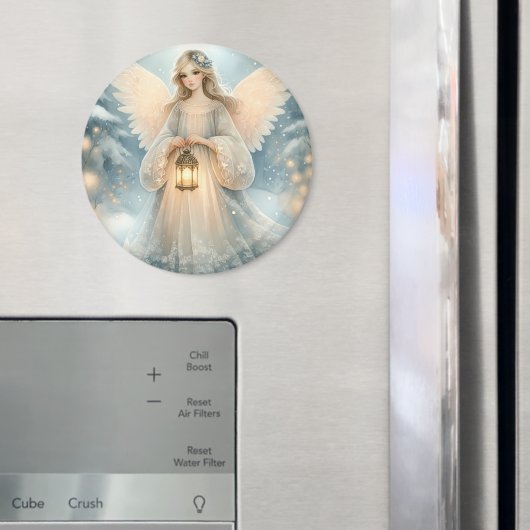 Hemelse Winterengel Lantaarn van Genade Magneet (Insitu (Koelkast))