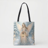 Hemelse Winterengel Lantaarn van Genade Tote Bag (Voorkant)