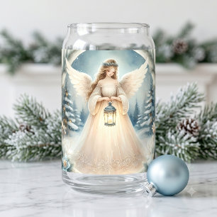 Hemelse Winterengel Lantaarn van Hoop Blikvorm Glas