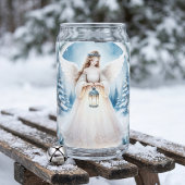 Hemelse Winterengel Lantaarn van Hoop Blikvorm Glas
