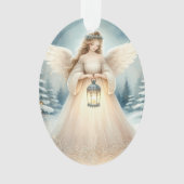 Hemelse Winterengel Lantaarn van Hoop Ornament (voorkant)