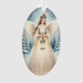 Hemelse Winterengel Lantaarn van Hoop Ornament (voorkant)