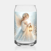Hemelse Winterengel Lantaarn van Troost Blikvorm Glas (Voorkant)