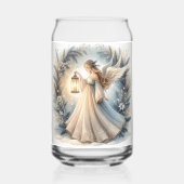 Hemelse Winterengel Lantaarn van Vrede Blikvorm Glas (Achterkant)