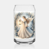 Hemelse Winterengel Lantaarn van Vrede Blikvorm Glas (Achterkant)