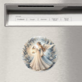 Hemelse Winterengel Lantaarn van Vrede Magneet (Insitu (Vaatwasser))