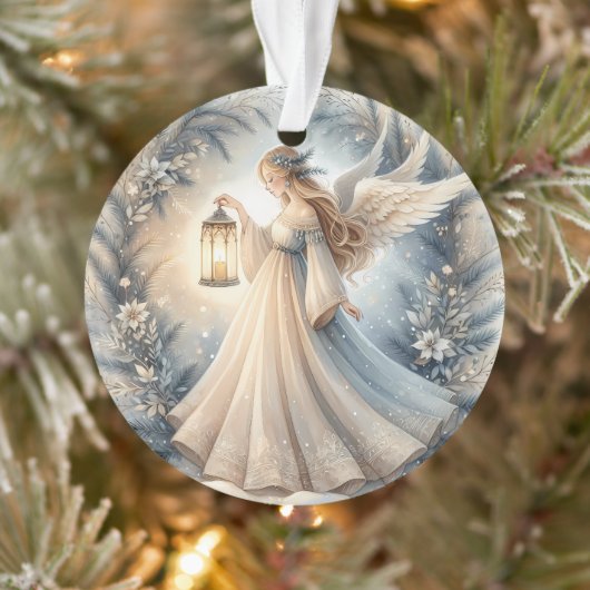 Hemelse Winterengel Lantaarn van Vrede Ornament (Boom)