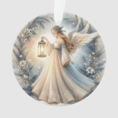 Hemelse Winterengel Lantaarn van Vrede Ornament (voorkant)