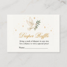 Hemelse Witte Duif Baby Shower Luier Raffle