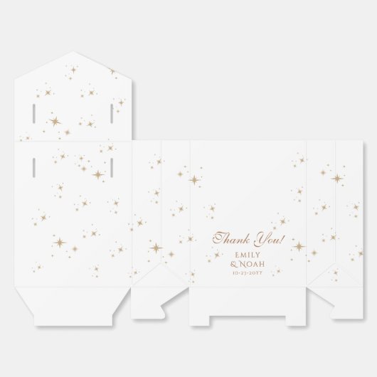 Hemelse Witte Gouden Zon Astronomie bruiloft Bedankdoosjes (Ongevouwen)