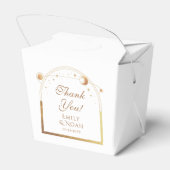 Hemelse Witte Gouden Zon Maan Sterren Huwelijk Bedankdoosjes (Achterkant)