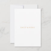 Hemelse Witte Gouden Zon Maan Sterren Huwelijk RSVP Kaartje (Achterkant)