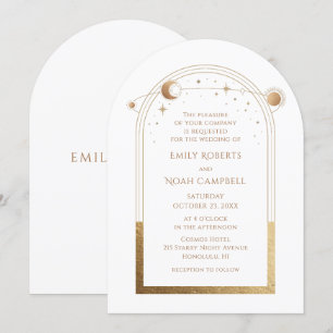 Hemelse Witte Gouden Zon Maansterren Kaart