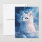 Hemelse Witte Vos in Sterrennevel Briefkaart (Voorkant / Achterkant)
