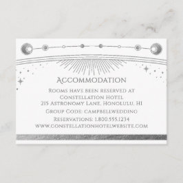 Hemelse Witte Zilveren Mystieke Accommodatie Informatiekaartje