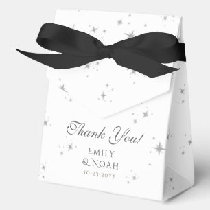 Hemelse Witte Zilveren Zon Maan Astronomie Wedding Bedankdoosjes