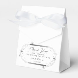 Hemelse Witte Zilveren Zon Maan Sterren Huwelijk Bedankdoosjes