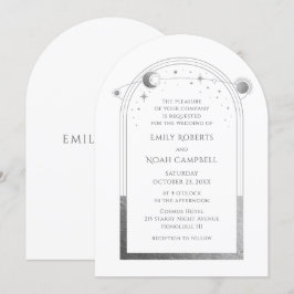 Hemelse Witte Zilveren Zon Maansterren Kaart