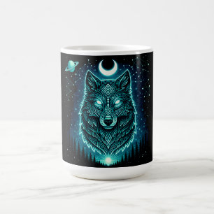 Hemelse Wolf – Kosmisch Gehuil Wildlife Melkweg Koffiemok