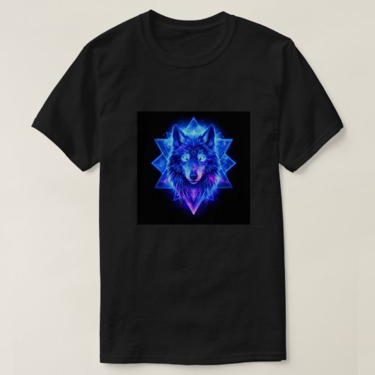 Hemelse Wolf • Kosmische Energie Beschermer Throw T-shirt (Design voorkant)