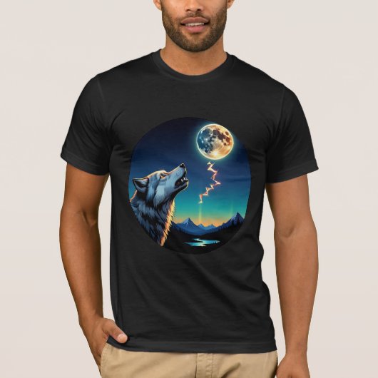 Hemelse Wolf – Kracht van het Maanlicht T-shirt (Voorkant)