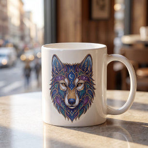 Hemelse Wolf Mok Luxe Lijnkunst