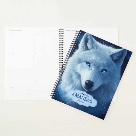 Hemelse Wolf Sky Sterren Tiener Angst Elke Dag Planner (Display)