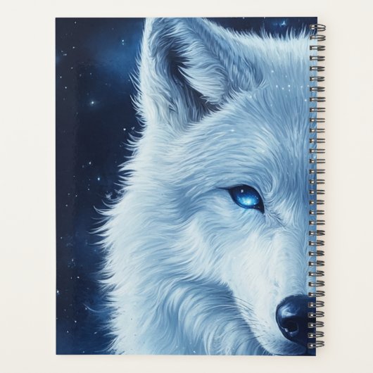 Hemelse Wolf Sky Sterren Tiener Angst Elke Dag Planner (Achterkant)