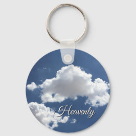 Hemelse wolken in een blauwe lucht sleutelhanger